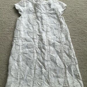 Elegant White Floral Kids Dress